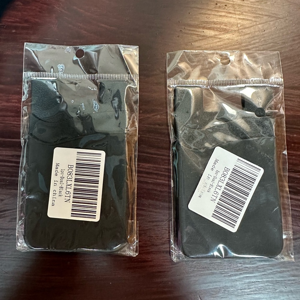 Black phone case wallet stick on
